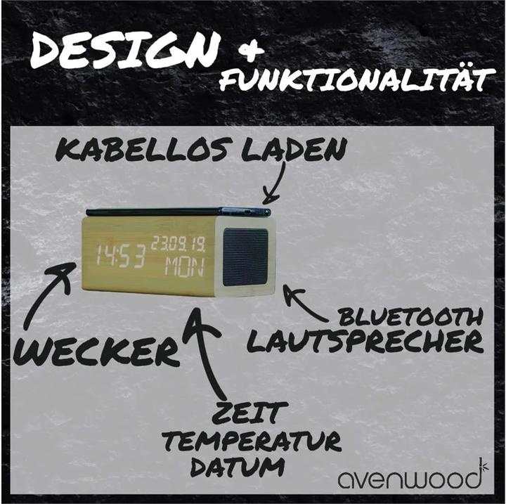 Actual product image Avenwood Qi Charging Speaker