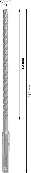 Productafbeelding Bosch Professional Zubehör PRO SDS plus-5X hamerboor, 7 x 150 x 210 mm (7 millimeter)
