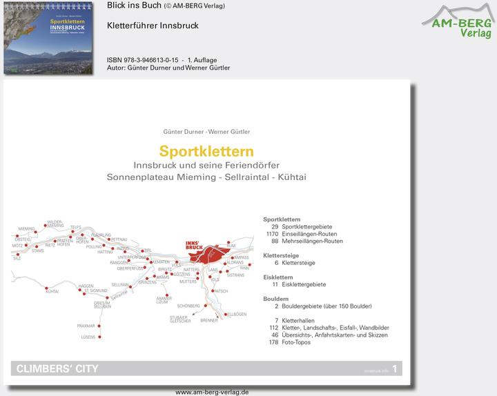 Produktbild Sportklettern Innsbruck und seine Feriendörfer (Deutsch, Günter Durner, Werner Gürtler, 2017)