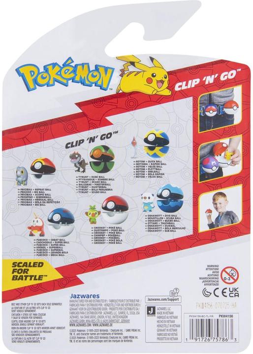 Productafbeelding Pokémon Pokemon - Clip 'n' Go - Fuecoco + Great Ball/Toys
