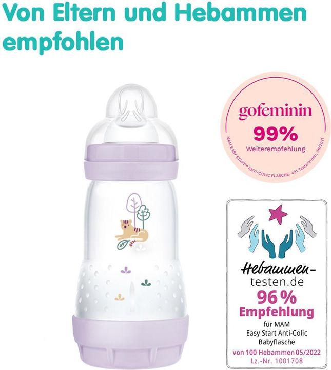 Actual product image MAM Easy Start Anti-Colic matt, 260 ml, 2 pcs, Tiger (260 ml)