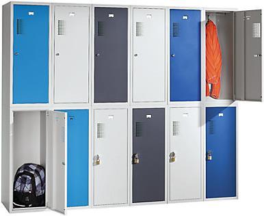 Produktbild eurokraft basic Schliessfachschrank, je 1 Kleiderstange (30 cm, 100 cm)