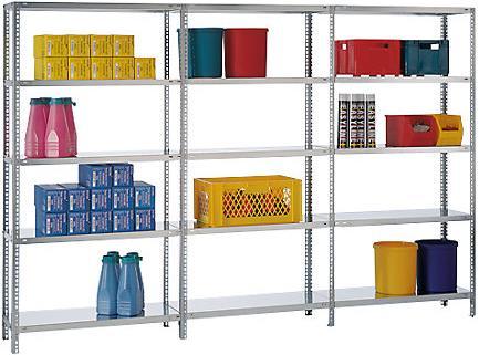 Actual product image eurokraft pro Screw shelf unit, lightweight construction, galvanized