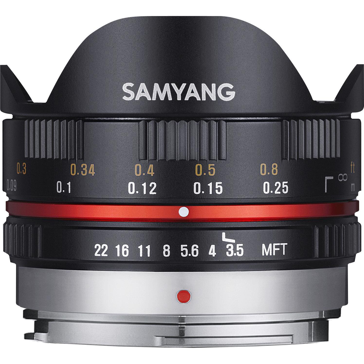 Samyang 7.5mm f/3.5-22 MFT (Micro Four Thirds, APS-C / DX), Objektiv, Schwarz