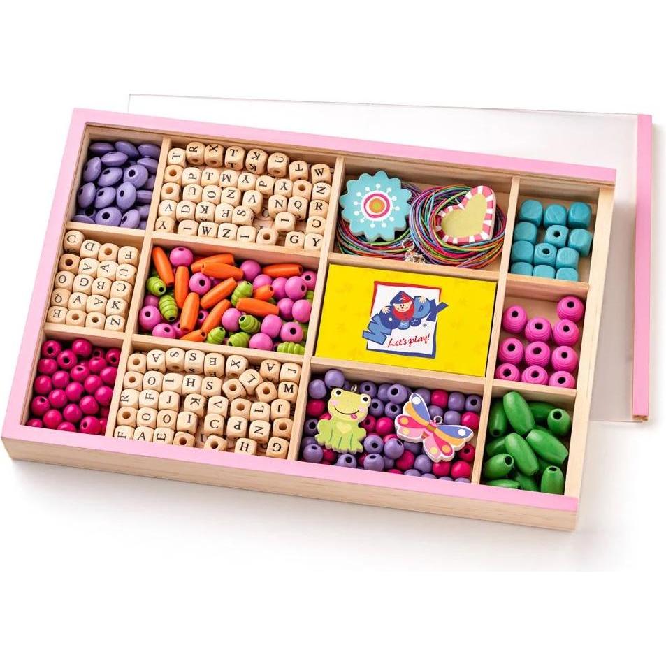 Woody Perlen auffädeln "Alphabet"