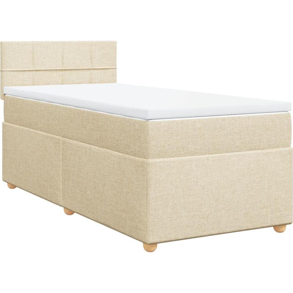 Thumbnail - VidaXL, Bett, Bo x springbett mit Matratze 100 x 200 cm Stoff (100 x 200 cm)