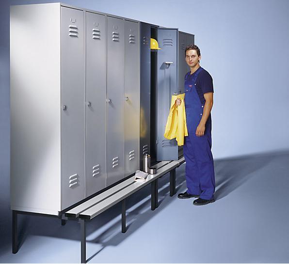 Actual product image Wolf Clothes locker with bench underneath (120 cm, 214 cm)