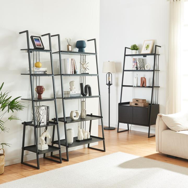 Actual product image En.Casa Storfjord 3-piece furniture set 3x ladder shelf (80 x 40 x 183.50 cm)