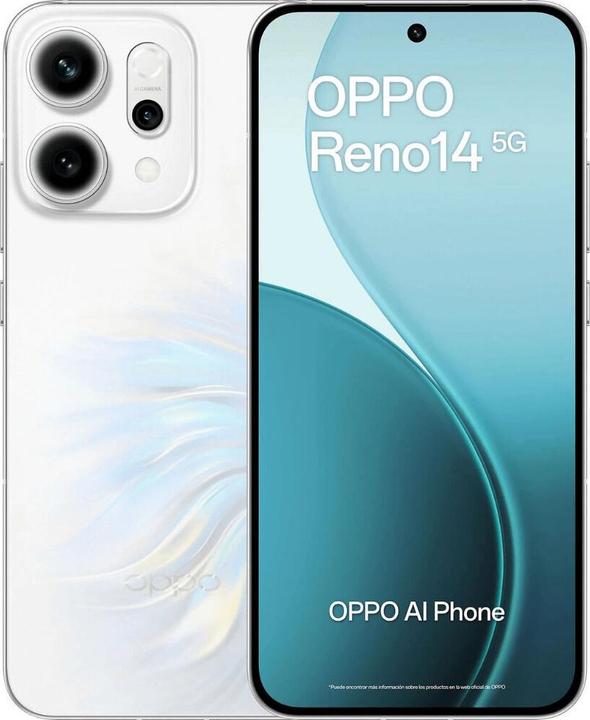 Image du produit OPPO RENO 14 5G DS 12+512 TIM WHITE (512 Go, Blanc, 6.59", Double SIM, 5G)