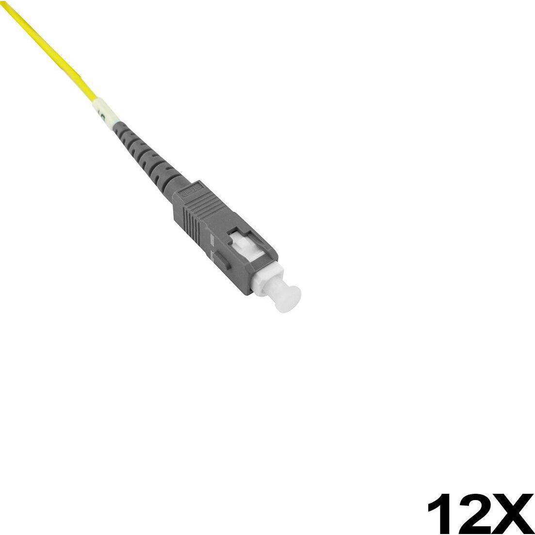 Thumbnail - BlueOptics FTTH LWL Faserpigtail, einfarbig, 12x, 1 Meter, SC/UPC, OM2 Multimode (1 m), Netzwerkkabel