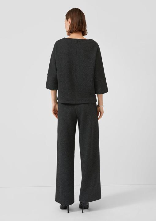 Produktbild s.Oliver Sweatshirt Jacquard-Sweatshirt mit 3/4-Ärmeln und U-Boot-Ausschnitt (32)