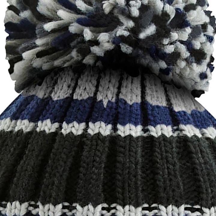 Image du produit Beechfield Hygge Avec bonnet à rayures (Taille unique)