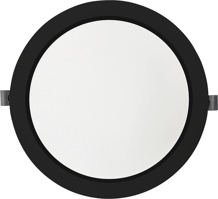 Actual product image Luxula LED-Einbauleuchte, 24W, EEK: F, 2400lm, CCT, IP44, schwarz (2400 lm)