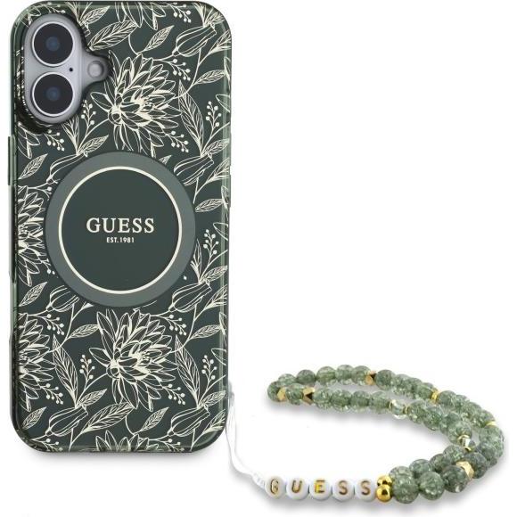 Thumbnail - Guess GUHMP16MHCPOFPA iPhone 16 Plus 6.7" zielony/green hardcase IML Flowers Allover Electro With Pe (Apple iPhone 16 Pl...