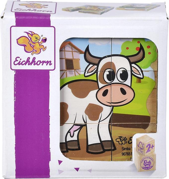 Eichhorn Houten Blokpuzzel Boerderij (9 pièces)