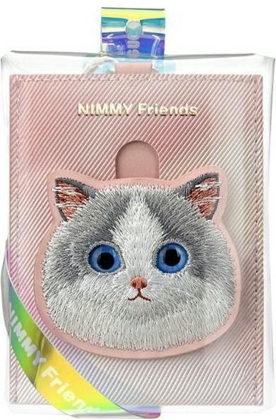 Actual product image iLike Nimmy card wallet pink Big Eyed Pet 2.0 Cat