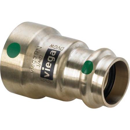 Viega, Tecnologia di connessione dei tubi, Megapress overgangsstykke to drikkevand - til mellem galv.stålrør og Sanpress Inox. Fremstill (Collegamento