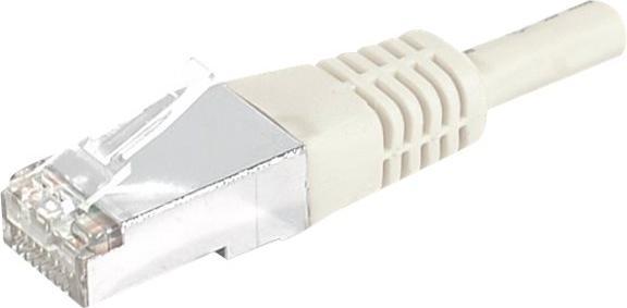 Productafbeelding Exertis Connect Patchkabel F/UTP, CAT.6a, grijs, 10,0 m Voor 10 Gigabit/s, met bijzonder smalle knikbeveiliging (F/UTP, CAT6a, 10 m)
