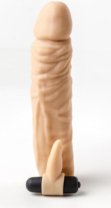 Actual product image Virgite Realistic penis sheath S4 Flesh 20 cm With vibration