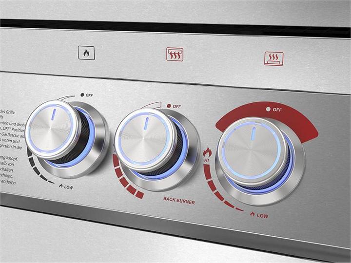 Image du produit Mr. Grill Gasgrill Expert 6 Brenner + Seitenbrenner Edelstahl (25 kW)