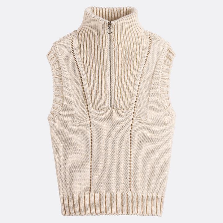 Produktbild La Redoute Collections Ärmelloser Pullover mit Trucker-Kragen (S)