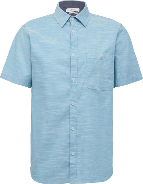 Immagine prodotto S.Oliver Hemd Slim Fit: Kurzarm-Hemd aus Baumwollstretch mit Flammgarnstruktur (XL)