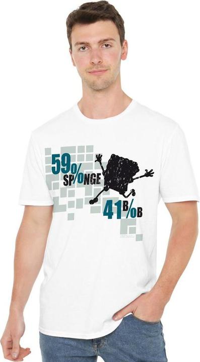 Immagine prodotto Spongebob Squarepants 59% Sponge 41% Bob Maglietta Uomo (4XL)