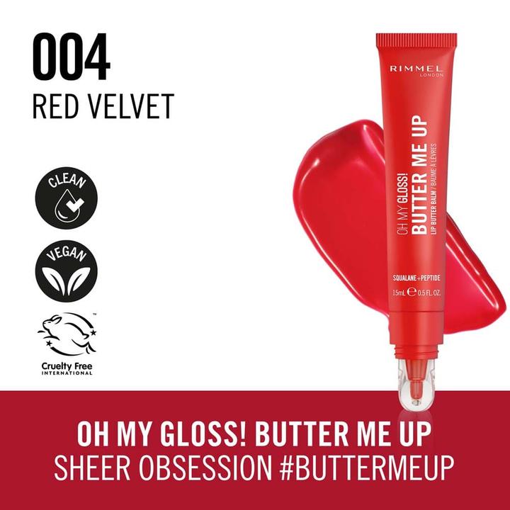 Produktbild Rimmel London OH MEIN GLANZ! Lippenbalsam #004 -Red Velvet 1 u (Lippenbalsam, 15 ml)