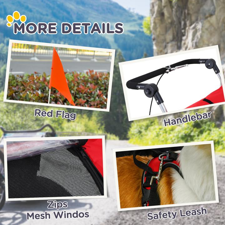 Image du produit PawHut Remorque pour chien avec frein de stationnement bilatéral