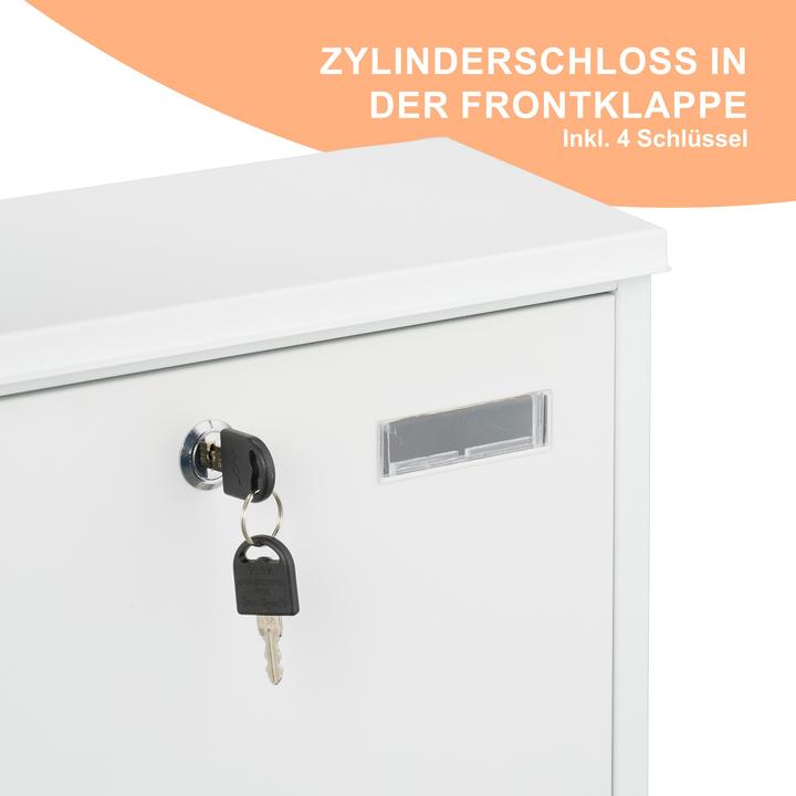 Produktbild Relaxdays Briefkasten mit Zeitungsfach