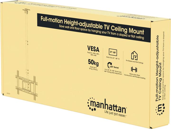 Produktbild Manhattan Höhenverstellbare TV-Deckenhalterung (Decke, 80", 50 kg)