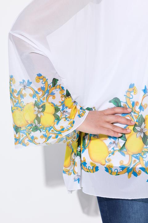 Produktbild Miamoda Meshbluse, oversized, Zitronen-Bordüre (50, 52)