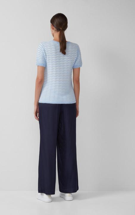 Produktbild s.Oliver Strickpullover Kuscheliger Kurzarm-Pullover mit Wellenstrickmuster und Pailletten (48)