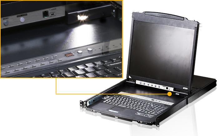 Produktbild Aten CL5808N FR Dual Rail KVM-Switch 8-Port, 19"-LCD (PS/2-USB VGA) FR-Layout