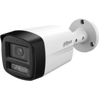 Dahua CCTV 4K Smart Dual Light HDCVI Telecamera Bullet a focale fissa, DH-HAC-HFW1801TLMP-IL-A-0360B-S2, Telecamera di rete, Bianco