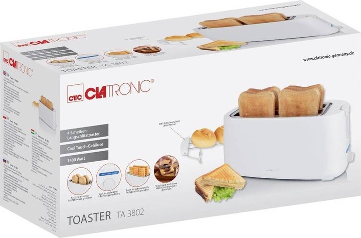 Produktbild Clatronic TA 3802 Langschlitztoaster