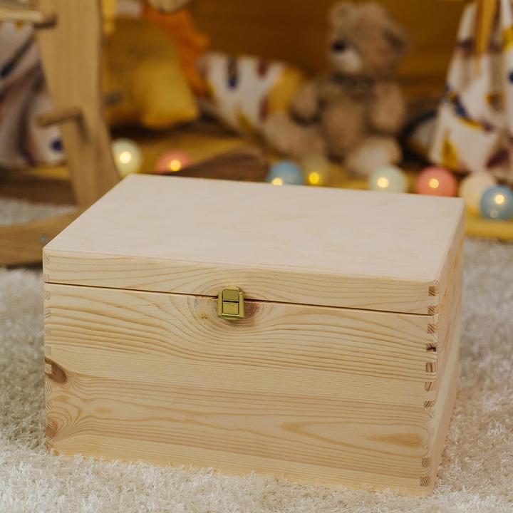 Produktbild Laublust Holzkiste mit Deckel & Schloss (30 cm)