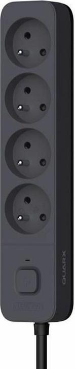 Actual product image [n]fibrecare Steckdosenleiste mit 4 Steckdosen mit Schalter QUARX (1,5 m) (4x, CEE 7/4, CEE 7/5, 1.50 m)