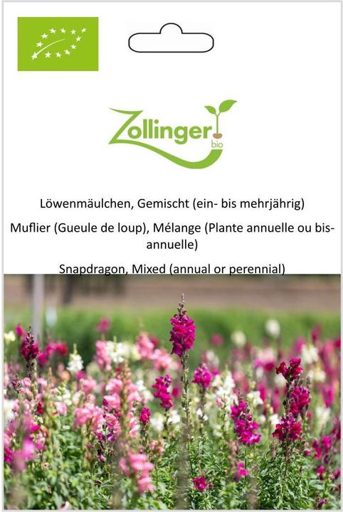 Produktbild Zollinger Bio Löwenmäulchen, Gemischt (ein- bis mehrjährig) (Blumensamen)