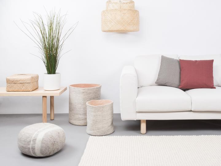 Produktbild Myfelt Linéa Filzkugelteppich (70 x 100 cm)