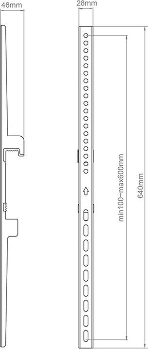 Actual product image Hagor CPS - FIXED ARMS VESA 600