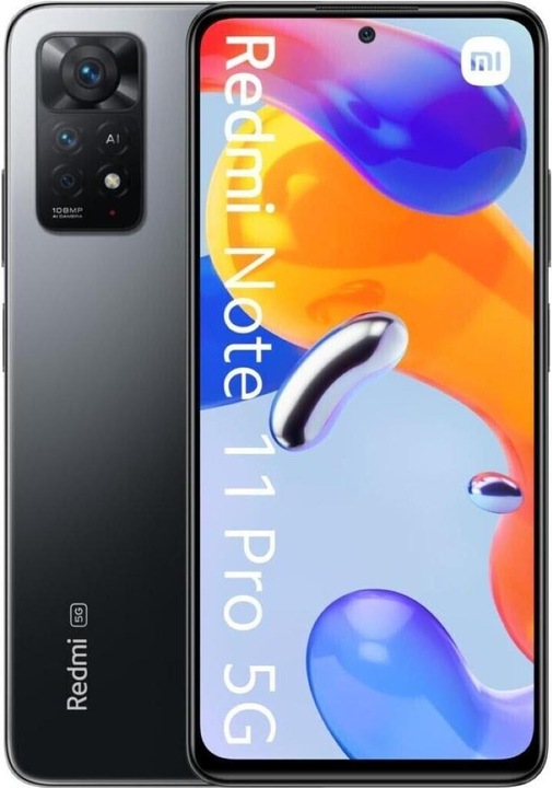 Produktbild Xiaomi Redmi Note 11 Pro 5G (128 GB, Graphite gray, 6.67", Hybrid Dual SIM, 108 Mpx, 5G)