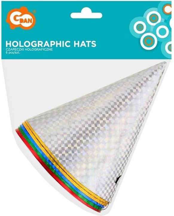 Partydeco Holografische Papierhüte, 6 Stück (6 Stk.)