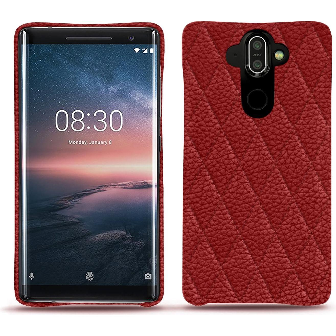Noreve Lederschutzhülle (Nokia X), Smartphone Hülle, Rot
