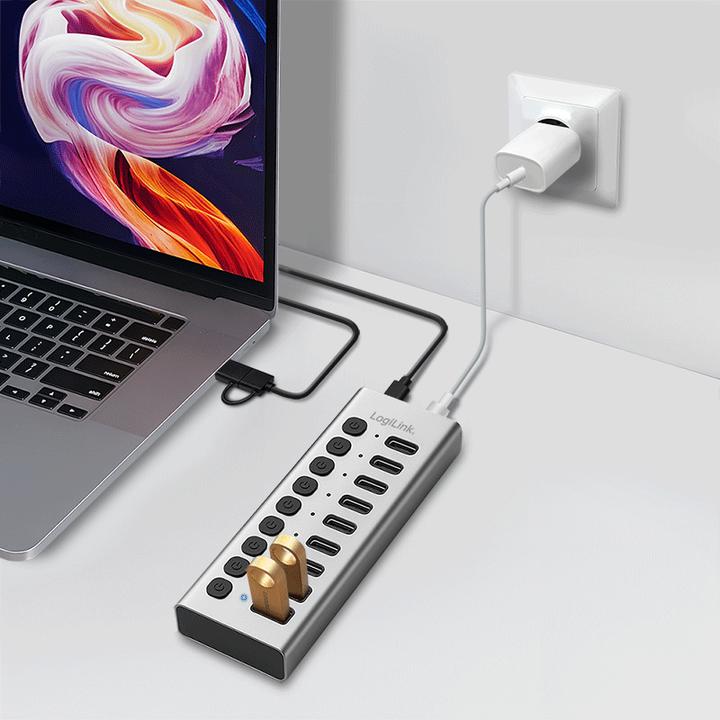 Produktbild LogiLink Prüfen (USB-A, USB-C, 10 Ports)