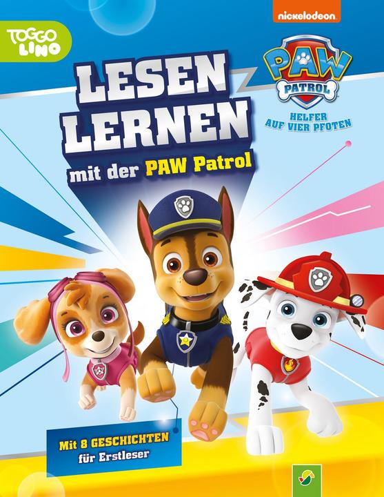 Image du produit Lesen lernen mit der PAW Patrol: Mit 8 Geschichten für Erstleser (Allemand, Éditions Schwager & Steinlein, 2022)