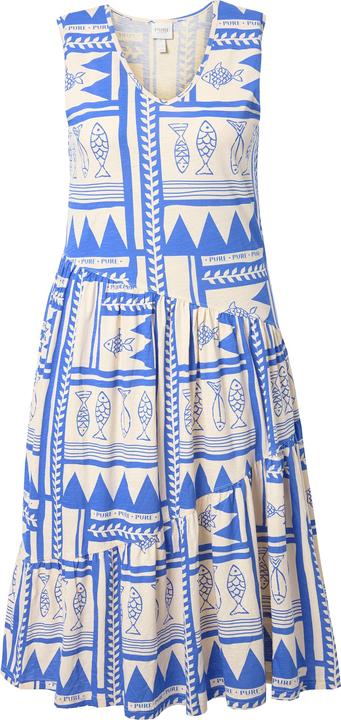 Produktbild Ulla Popken Midikleid, Jersey, Fische, V-Ausschnitt, ärmellos (60)