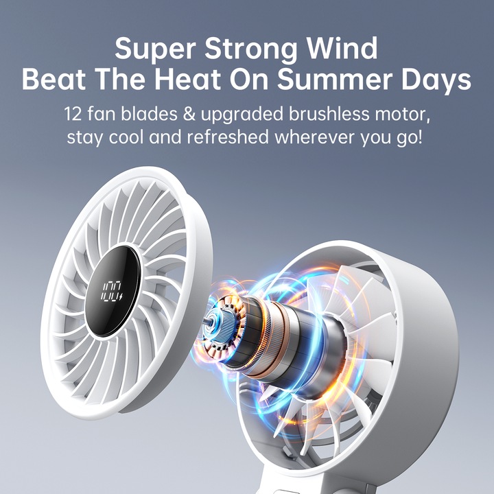 Actual product image Jisulife Handheld Fan Life7 (3600mAh) white