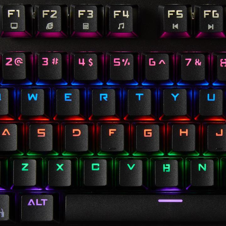 Actual product image Nedis GKBD400BKUS Mechanical Gaming Keyboard - US International (US, Cable)