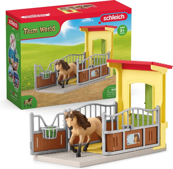 Actual product image Schleich Pony box with Icelandic horse stallion